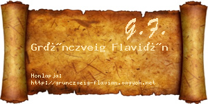 Grünczveig Flavián névjegykártya
